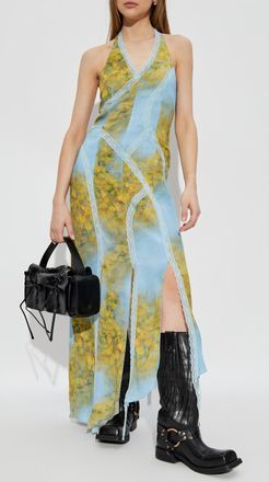 Avavav Dress With Slits, Womens, Blue