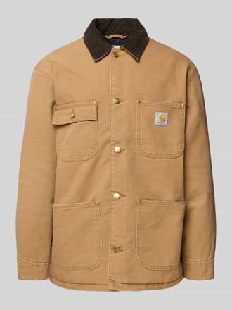 Carhartt Work in Progress Regular Fit Jacke mit Umlegekragen Modell Chore in Beige, Größe L