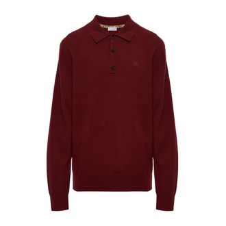 Burberry Tops, Heren, Rood, M, Kasjmier, Carson Cashmere Polo