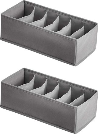 No Brand Conjunto De 2 Piezas, Gris Ideal Para Organizar Y Guardar Ropa, Complementa Perfectamente Un Tocador