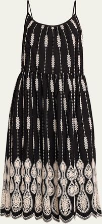 Ramy Brook Sandra Embroidered Midi Dress