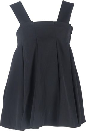 Comme Des Gar&ccedil;ons Comme Des Gar&ccedil;ons Pleated Sleeveless Tunic Top in Black Wool
