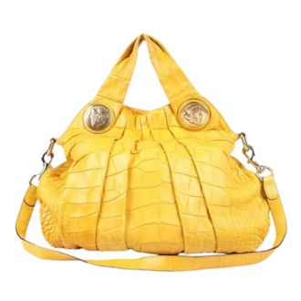 Gucci Vintage, unisex, Geel, ONE Size, Leer, Pre-owned Hysteria Top Handle