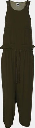 M Missoni Green Acetate Blend Belted Sleeveless Jumpsuit