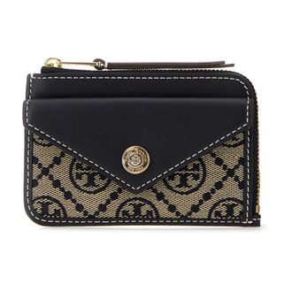 Tory Burch Tory Burch, Wallets & Cardholders, female, Black, Size: ONE SIZE T Monogram Zip Card Case