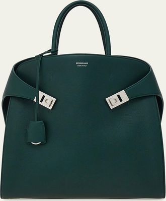 Ferragamo Mens Hug Leather Tote Bag