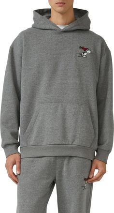 s.Oliver Hoodie S.OLIVER, Herren, Gr. XXL, dunkelgrau, Web, Obermaterial: 60% Baumwolle, 40% Polyester, bestickt, regular fit normal, ohne Ausschnitt, Rippb&uuml;nd
