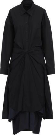 Balenciaga Zwart Katoenen Overhemd - Dames - Shirt Kleedjes - Zwart - S - Katoen - Kleedjes