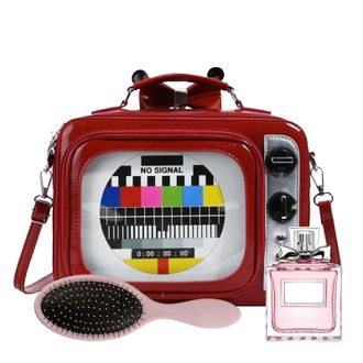 Generic Handbag Silhouette - Polyester, Size TV Shape Shoulder Bag Portable Design | Lightweight Multifunction Purse, Novelty Bag For Daily Use, School, Studi