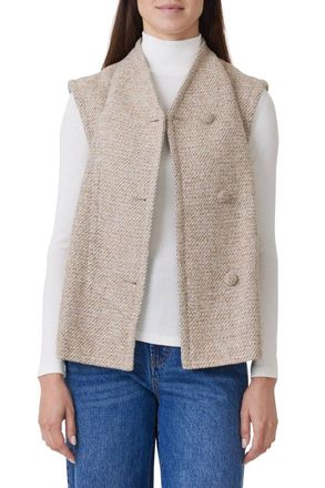 Habitual Brushed Twill Vest In Oatmeal