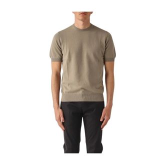 Gran Sasso Crew-neck Knit T-shirt - male - Gran Sasso - Round-neck Knitwear - Beige - 2XL - Knitwear