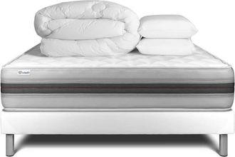 VITALIT Pack colch&oacute;n blanco espuma viscoel&aacute;stica 140 x 190
