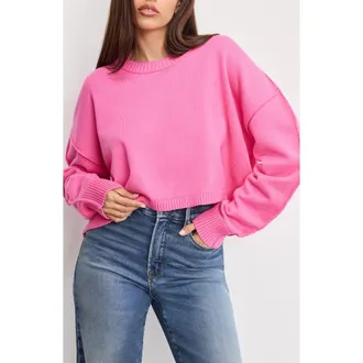 Good American Cozy Crewneck Sweater in Bouquet001 at Nordstrom Rack, Size X-Large