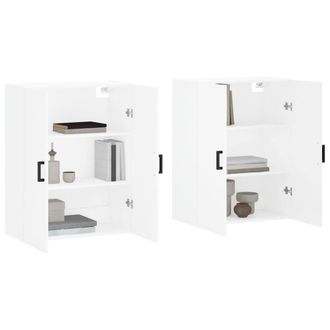 Berkfield Home Wall Mounted Cabinets 2 pcs White 69.5x34x90 cm
