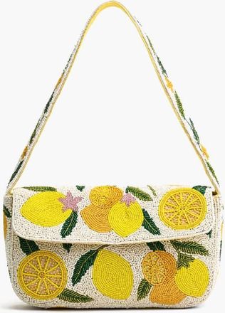 America & Beyond Womens Make Lemonade Beaded Bag In Yellow