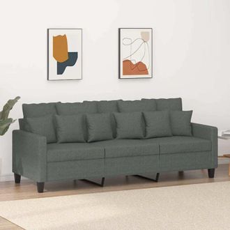 vidaXL Vidaxl - Divano a 3 Posti Grigio Chiaro 180 cm in Tessuto
