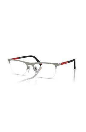 Prada 53mm Rectangle optical glasses in Silver at Nordstrom