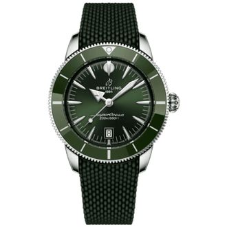 Breitling Superocean Heritage B31 Automatic 44 Green Dial Rubber Strap Mens Watch AB3112361L1S1