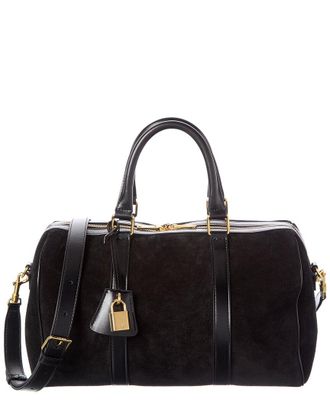 Celine Celine Boston Large Suede & Leather Satchel