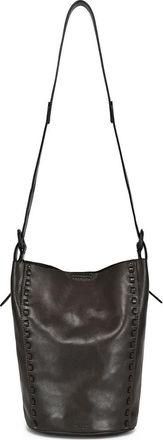 OLD TREND Juniper Genuine Leather Woven Barrel Crossbody Bag in Slate at Nordstrom