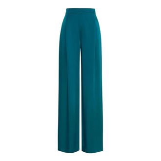 Max Mara Dames, Broeken, Groen, Maat: XL Satijn