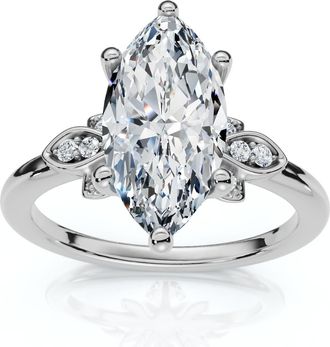 Pompeii3 Certified 2.04Ct Fiore Marquise Diamond Engagement Ring 14k Gold or Platinum Lab