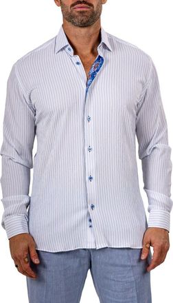 Maceoo Fibonacci Marthy Contemporary Fit Button-Up Shirt in White at Nordstrom, Size 4