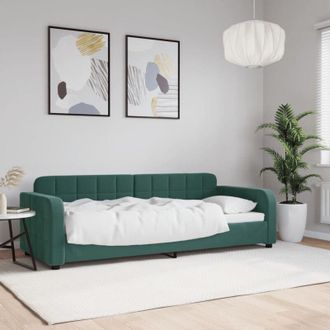 vidaXL Letto da Giorno Verde Scuro 80x200 cm in Velluto - Vidaxl