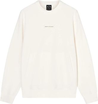 A|X Armani Exchange Cotton Sweatshirt - Heren - Sweatshirts - Beige - L - Katoen - Hoodies & sweatvesten