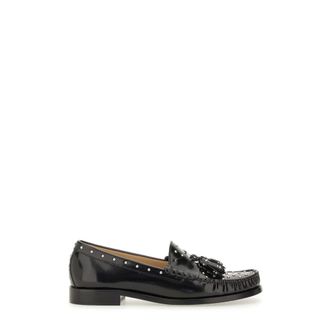 Stuart Weitzman Loafers, female, Black, Size: 9 1/2 US Lottie Sostud Tassel Loafer