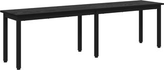 vidaXL Banco Roble Negro 160 X 35 X 45 Cm Madera De Ingenier&iacute;a Vidaxl