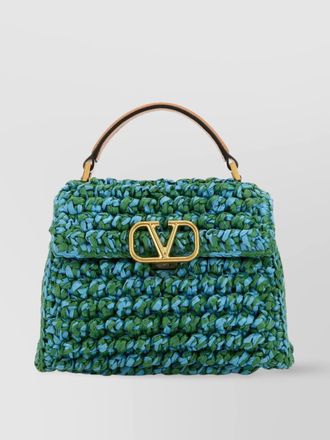 Valentino Garavani vsling raffia shoulder bag