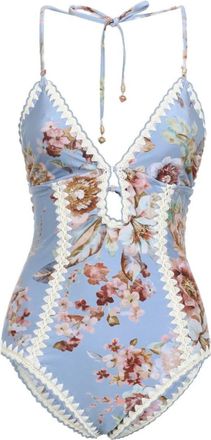 Zimmermann Awaken Crochet Keyhole One Piece Swimsuit
