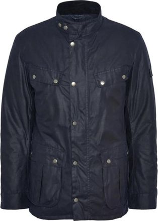 Barbour Duke Wax Jacket - Heren - Zomerjassen - Blauw - 2XL - Katoen - Jassen