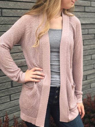 Soybu Open Front Everyday Cardigan In Pink