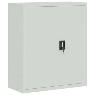 Berkfield Home File Cabinet Light Grey 90x40x105 cm Steel | Size: 90 x 40 x 105 cm