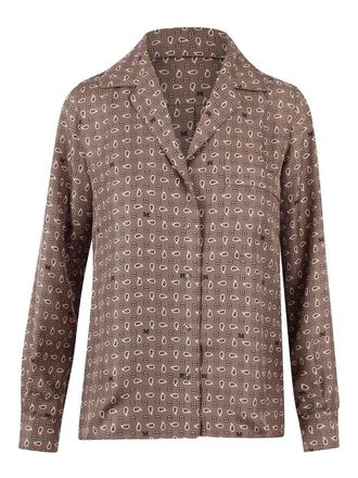 Max Mara Semi-fitted printed silk shirt
