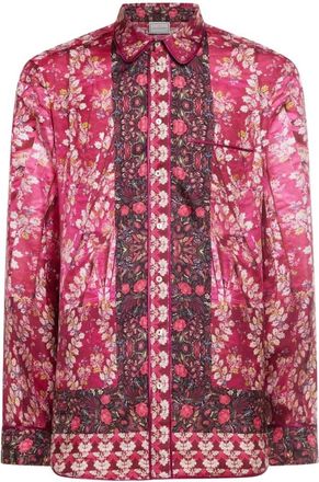 Pierre-Louis Mascia Aloe Zijde Twill Blouse - Dames - Overhemden - Roze - S - Overhemden