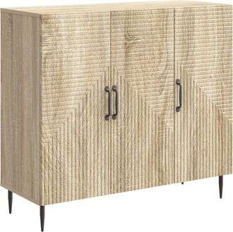 vidaXL Aparador Roble Sonoma 89 X 34,5 X 80 Cm Madera De Ingenier&iacute;a Vidaxl