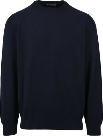 Filintrama Blue Crewneck Cotton Sweater