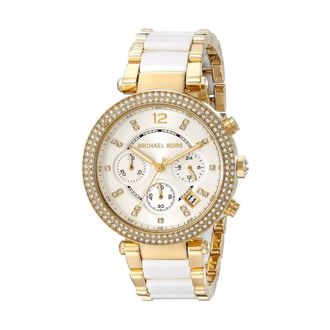 Michael Kors Parker Horloge - Dames - Horloges - Geel - ONE Size - Accessoires