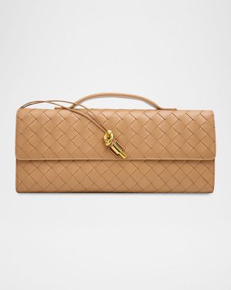 Bottega Veneta Long Andiamo Clutch Bag with Handle