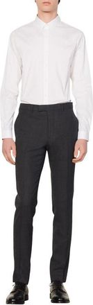 Sandro Wool suit trousers in Mocked Grey at Nordstrom, Size 46 X 33