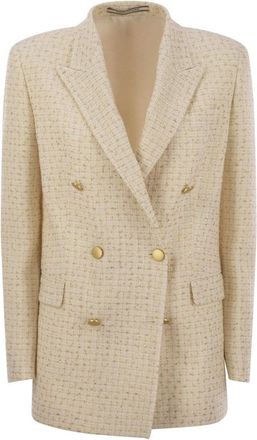 Tagliatore Tailored Double-Breasted Blazer With Peaked Lapels