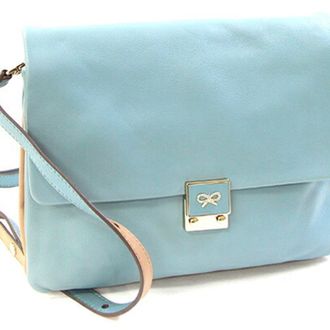 Anya Hindmarch blue Leather Pochette Shoulder Bag (Pre-Owned)