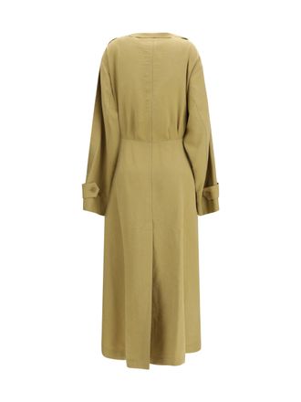Petar Petrov Womens Trench Coat Dress Camel Lyocell; Polyester
