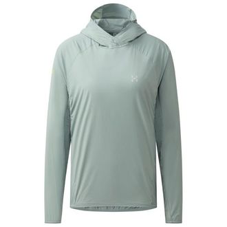Hagl&ouml;fs L.I.M Sunpack Hoodie Windjacke f&uuml;r Damen | grau/t&uuml;rkis