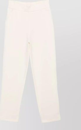 Emporio Armani cotton trousers elasticated waistband side pockets