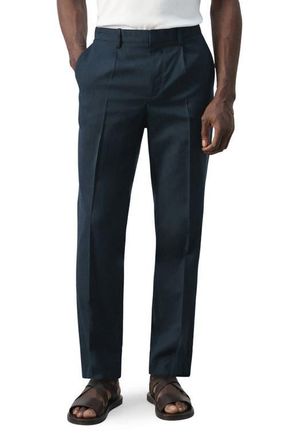 Mango Slim Fit Pants in Navy at Nordstrom, Size 34