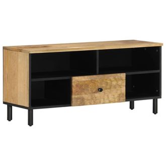 vidaXL Vidaxl - Mueble De Tv Madera Maciza De Mango 100x33x46 Cm